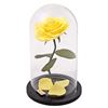 گل مصنوعی زرد با حباب شیشه ای برند تینا رز