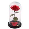 گل مصنوعی قرمز با حباب شیشه ای برند تینا رز